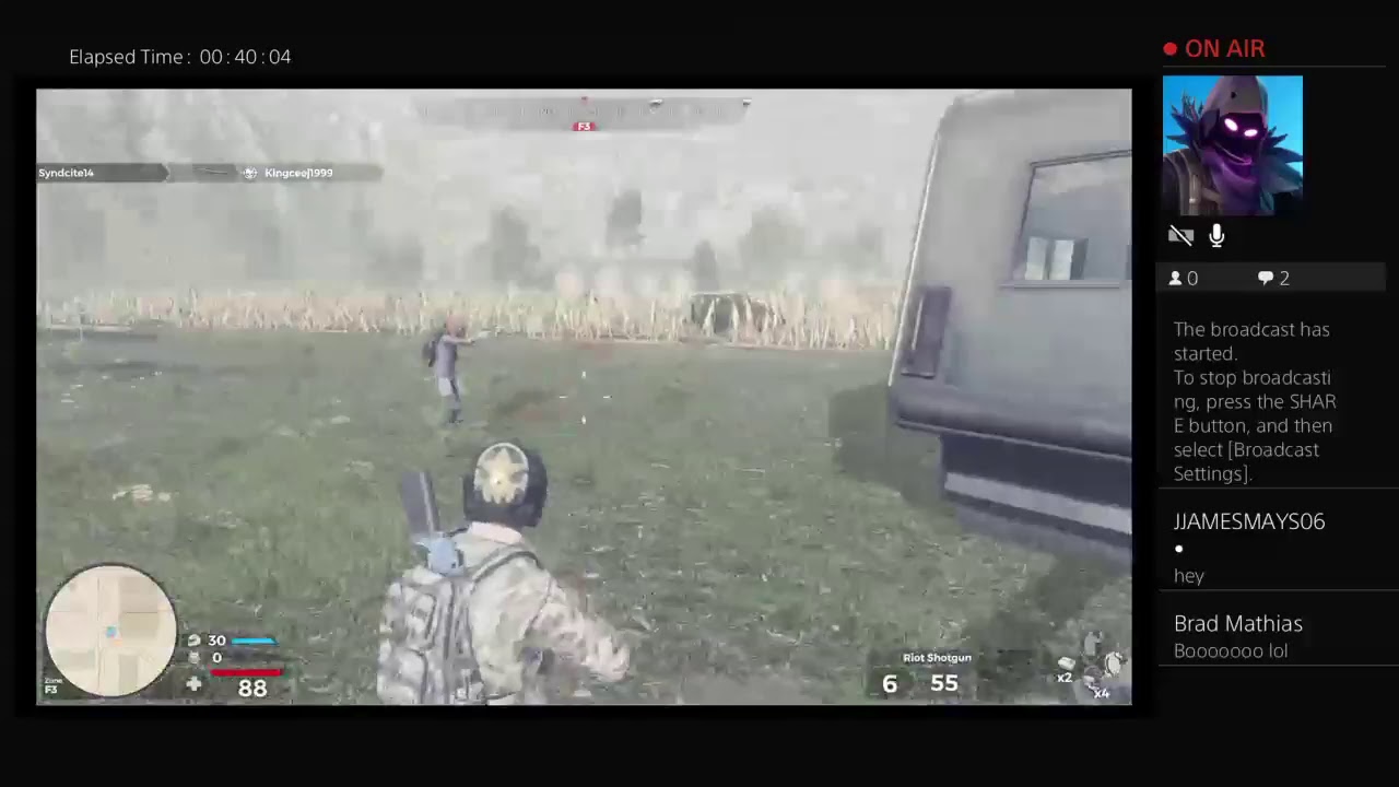 My first H1z1 battle royal broadcast - YouTube