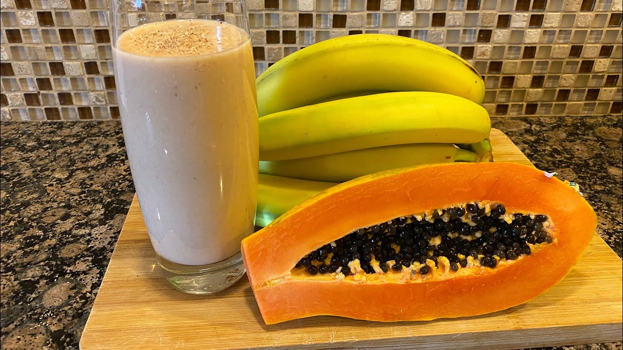 Papaya and banana smoothie with a twist YouTube