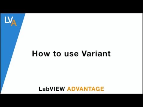 How to use Variant - LabVIEW