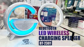 BLUETOOTH LED WIRELESS CHARGING SPEAKER UNBOXING | BT-2301 | 3 in 1