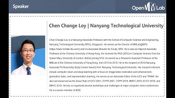 【2021-CVPR】 | OpenMMLab Tutorial Speaker：Chen Change Loy（Professor.NTU）