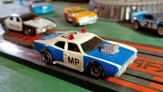 Tyco U-Turn Chassis Vintage Police Pack Special HO Slot Cars