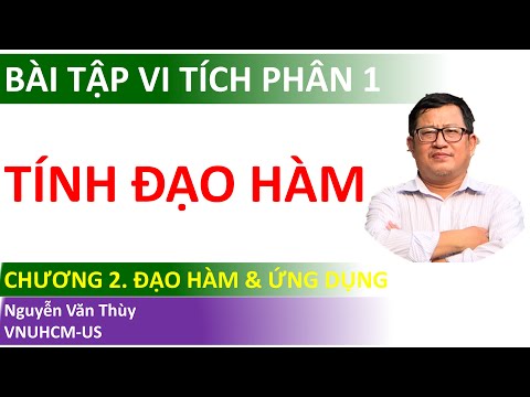 Video Bài tập Vi tích phân 1 | Tuần 4 | Tính đạo hàm của hàm... - youtube