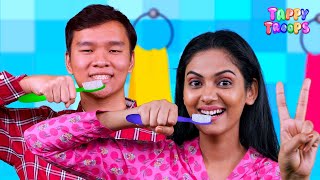 Brushing Teeth Song | Preschool Learning Songs For Kids | Tappy Troops | Healthy Habits For Children