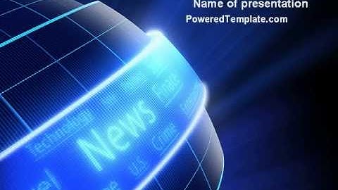 News Media PowerPoint Template by PoweredTemplate.com