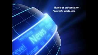 News Media PowerPoint Template by PoweredTemplate.com