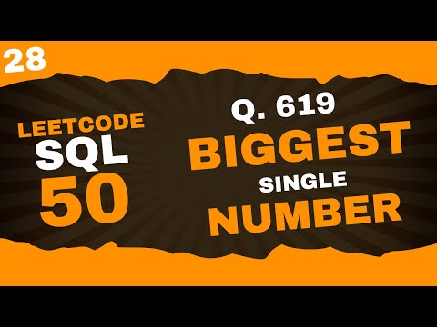 🔢 Find the Biggest Single Number in SQL | Master GROUP BY & HAVING | LeetCode SQL #28