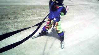 jaden_4yr-old_skiing at Mt High with Harness_040512.AVI