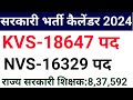 KVS NVS PERMANENT TEACHERS VACANCT POST UPDATE 2024 I CENTRAL GOVT TEACHERS RECRUITMENT UPDATES