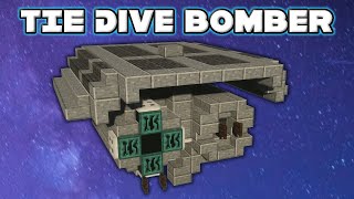 Minecraft Tutorial: Star Wars: How to Make a TIE /Ae Dive Bomber