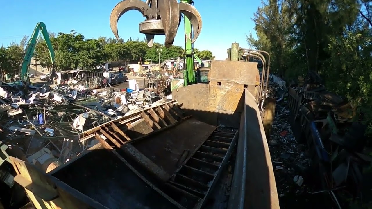 collecting metal aerial view