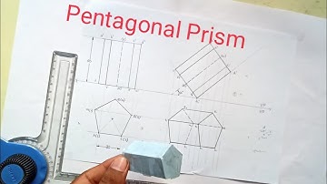 #Projectionofsolids | P.No 30 | Tamil | Penatagonal Prism Corner resting  | EG #Pravinkumar