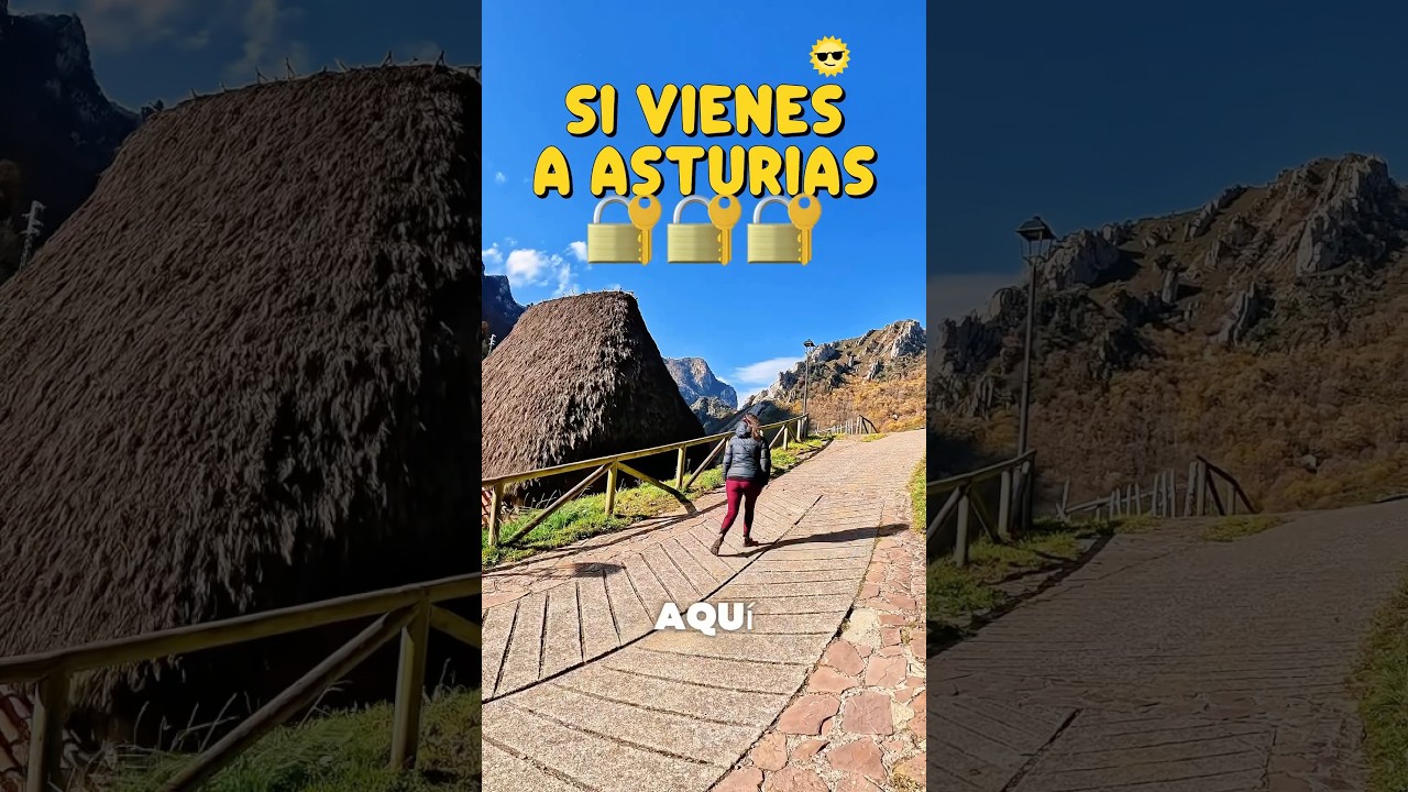 Visitamos unas viviendas tradicionales asturianas llamadas Teitos en el pueblo de Veigas en Somiedo