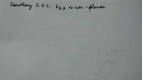 Corollary 5.2.4 planar graph K3,3 is non planar