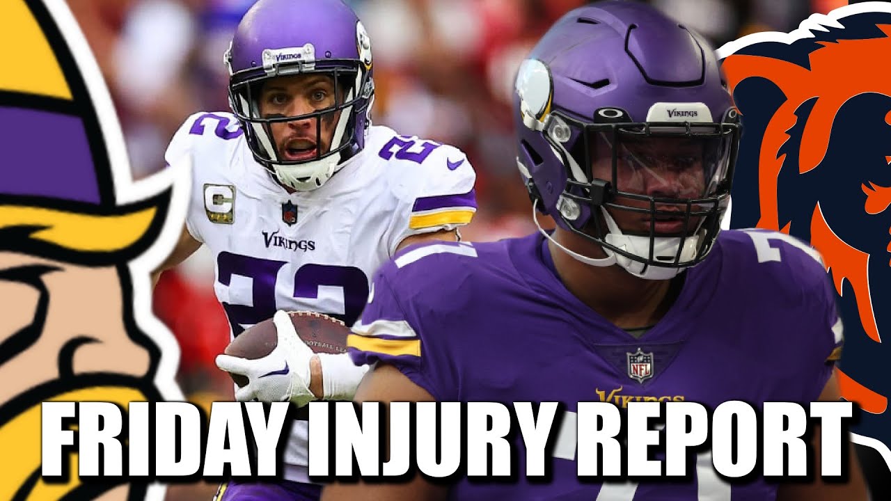 Second Vikings-Bears Injury Report: Darrisaw FULL! Harrison Smith Limited!