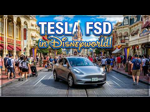 Tesla FSD in Disneyworld | Can it handle the crowds and parking safely?