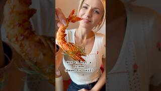 Hoe je een garnaal op de juiste manier eet 🦐 #garnaal #zeevruchten #santamonica #losangeles #eter #lekker #heerlijk