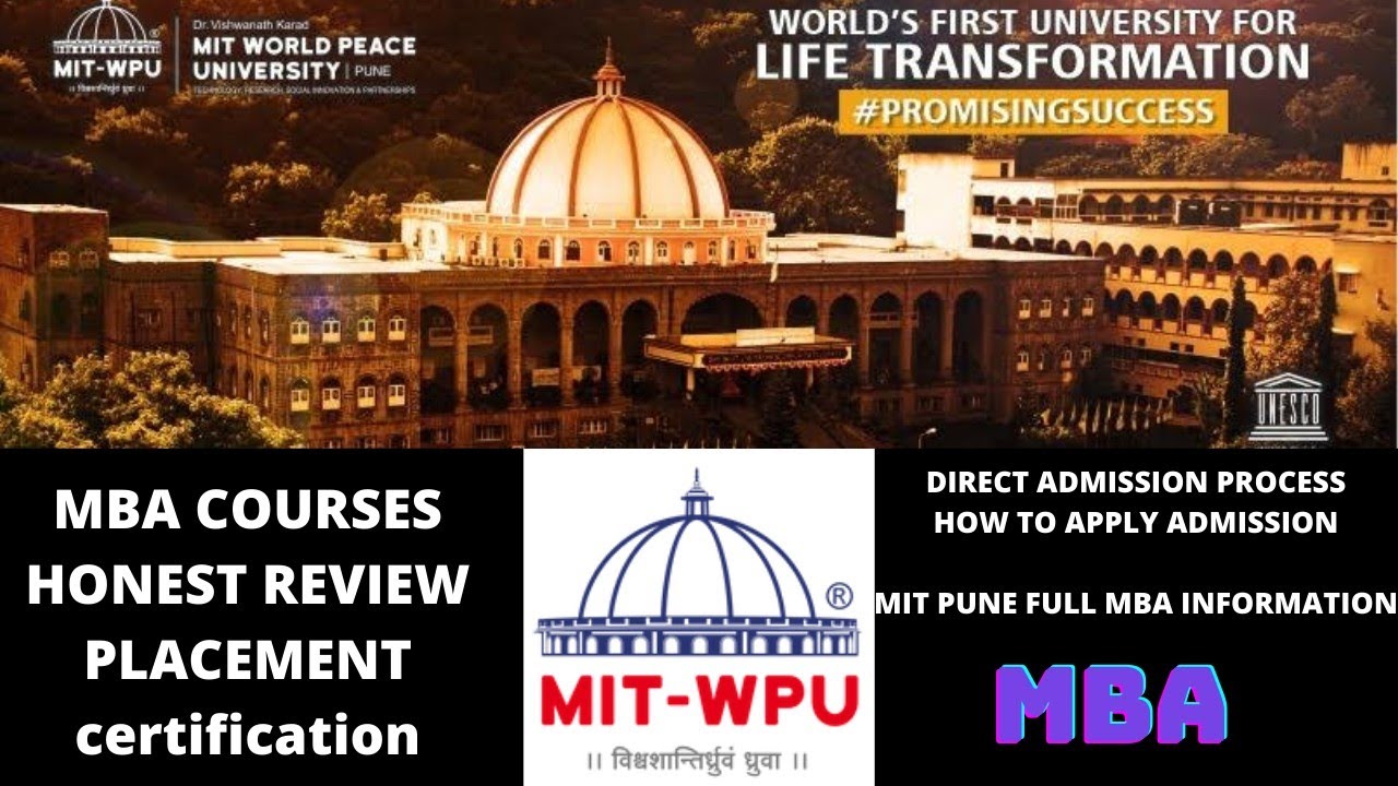 MIT Pune 2022 MIT WPU 2022 MIT PUNE ADMISSION PROCESSMBA YouTube