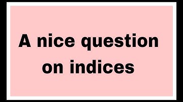 A nice question on indices#maths #mathematics
