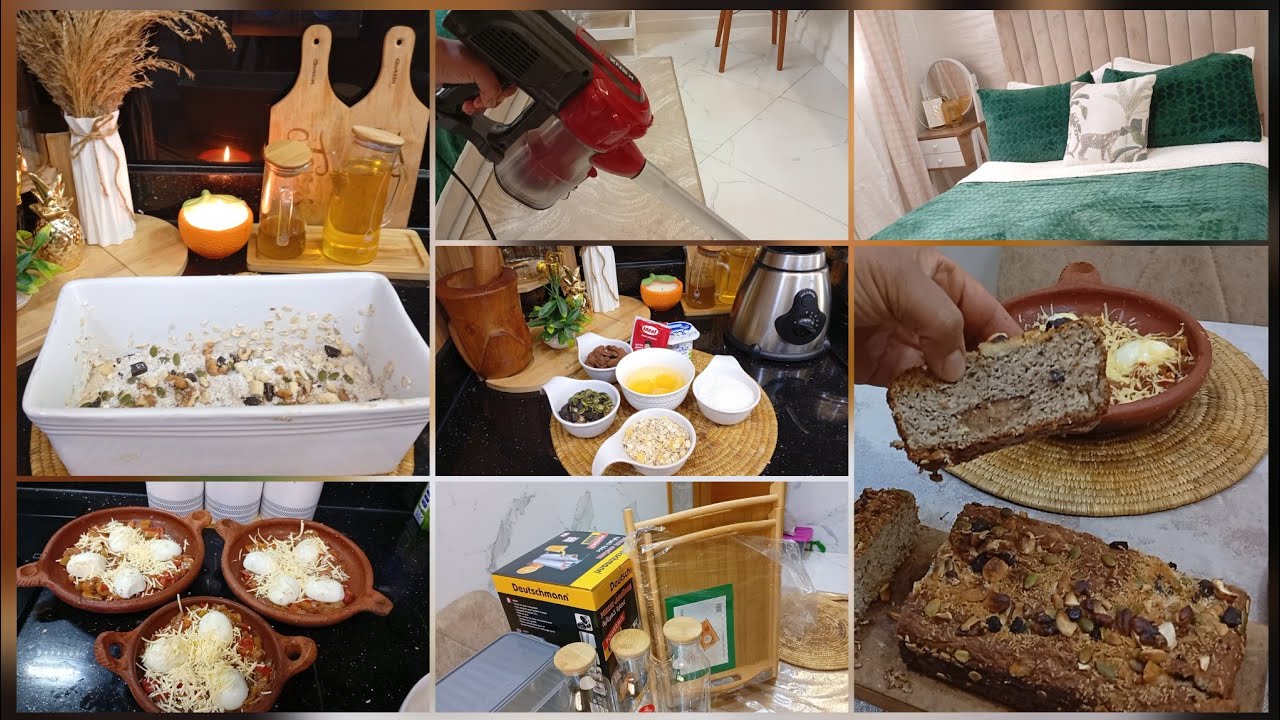 روتين ام و ربة بيت ديال الحداݣة ✨ مشتريات الشهر الكريم رمضان 🛍️ كيك صحي و بنين 🍰