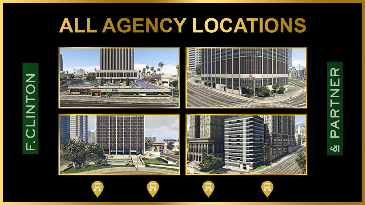 GTA 5 ONLINE ALL AGENCY LOCATIONS IN GTA ONLINE THE CONTACT YouTube