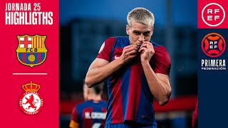 Resumen #PrimeraFederación | FC Barcelona Atlètic 40 CyD Leonesa | Jornada 25, Grupo 1