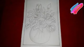 Kumpulan Mewarnai Sketsa Gambar Vas Bunga Dan Bunganya ...