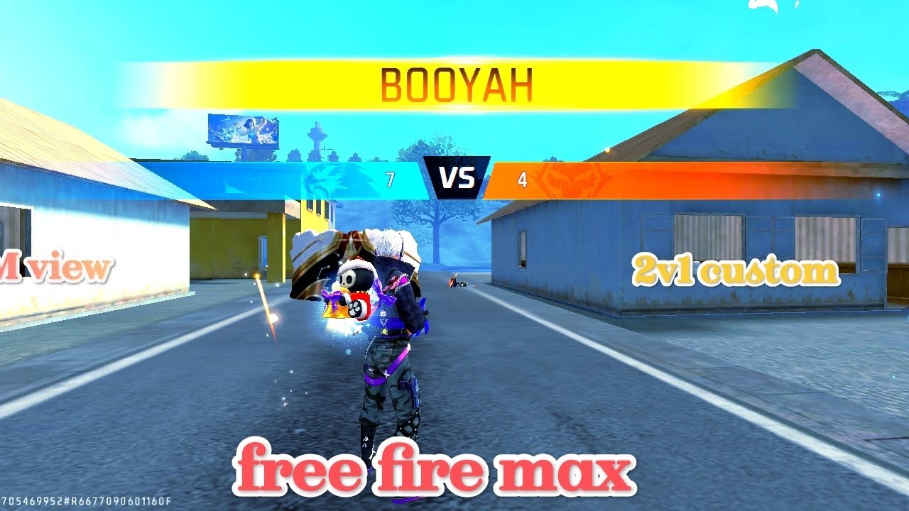 Free fire max 😱|| 2v1 custom ||