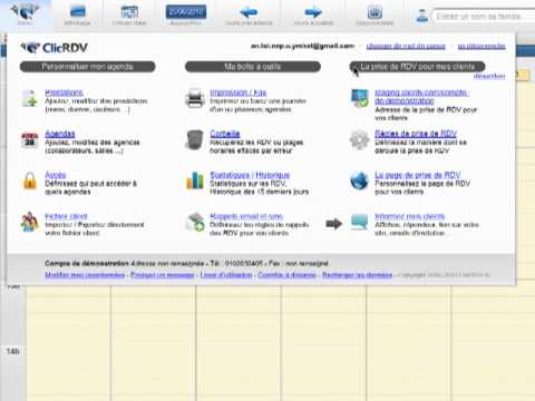 Logiciel agenda partagé ClicRDV - Tutoriel 1