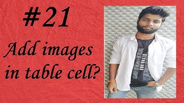 How to insert image in html table|| insert image in html table cell | Technical Tutorials and Facts