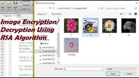 RSA Image Encryption/Decryption Using Matlab Project Code