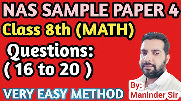 Nas booklet Math sample paper4 (8th class)