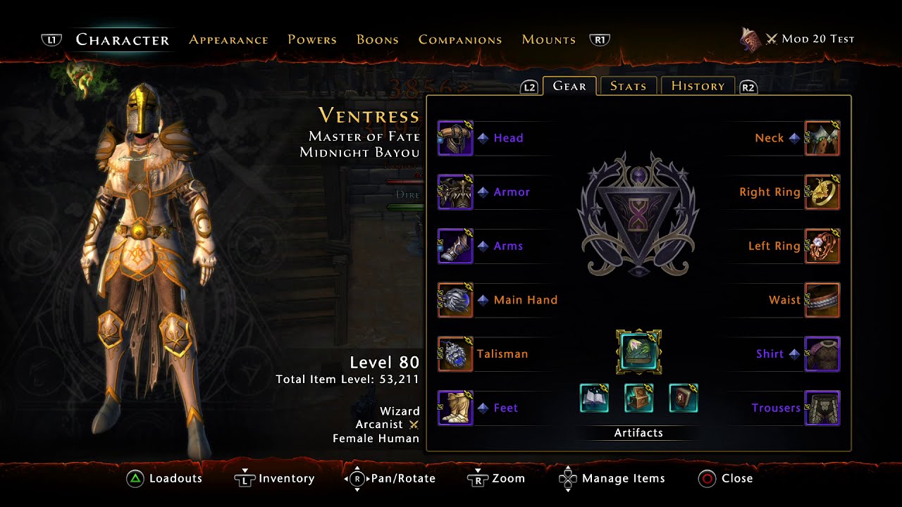 Neverwinter PS4 Control Wizard Mod 20. Combat rework Stat Capped