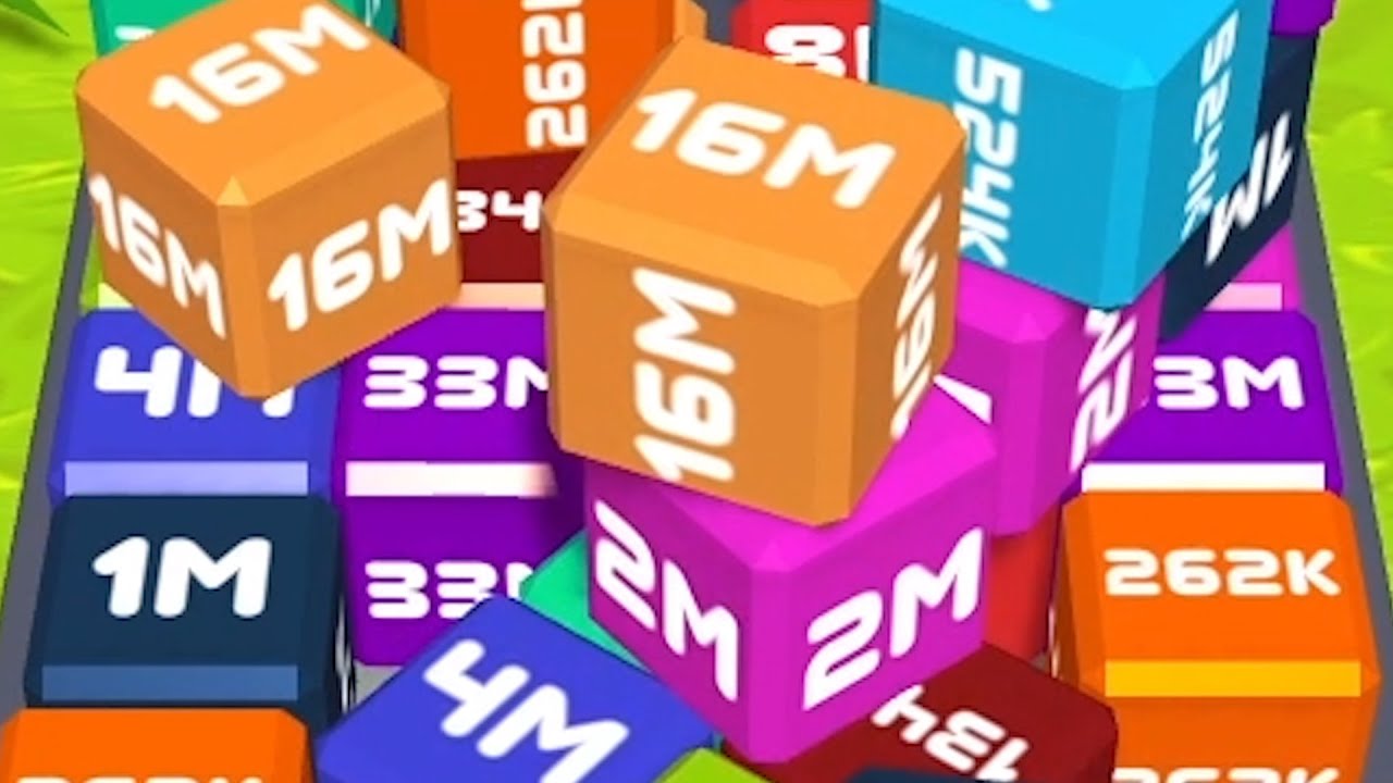 Merge Cube 2048 3D - ASMR Gameplay (Cubes Math, Level Up NumberBlocks ...