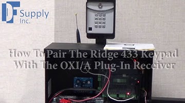 How To Pair Ridge 433 Keypad To Nice Apollo OXI/A Receiver