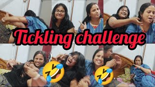 Tickling challenge by mom and daughter along with punishment 🤣🤣#comedayvideo #viral