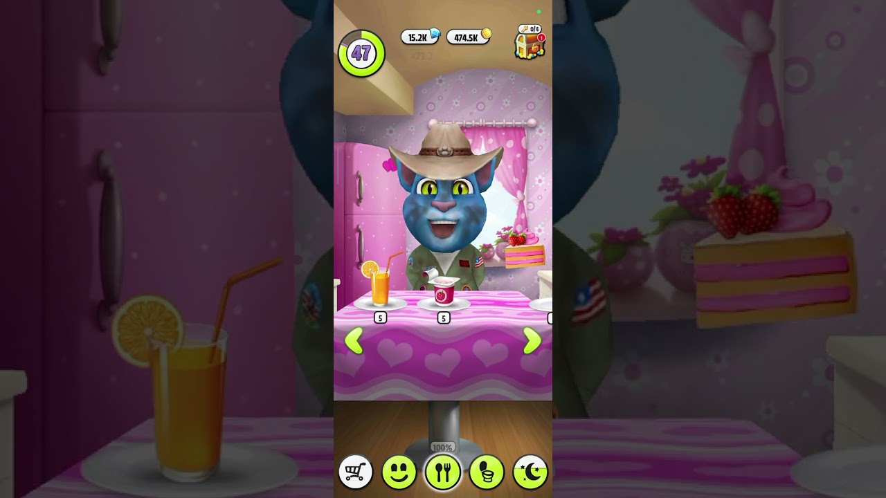 He is eating different foods 