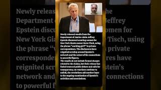 Jeffrey Epstein Scouted Women for Giants Owner Steve Tisch, Newly Released DOJ Emails Claim