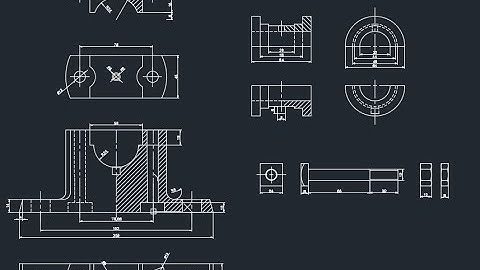 28. Plummer Block Components before assembly - Computer Aided Machine Drawing