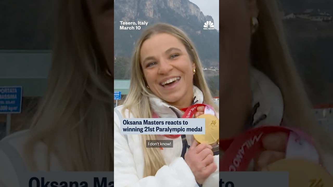 Oksana Masters reacts to winning 21st Paralympic medal