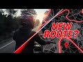 Riding behind a friend on a motorbike, casual vlog style