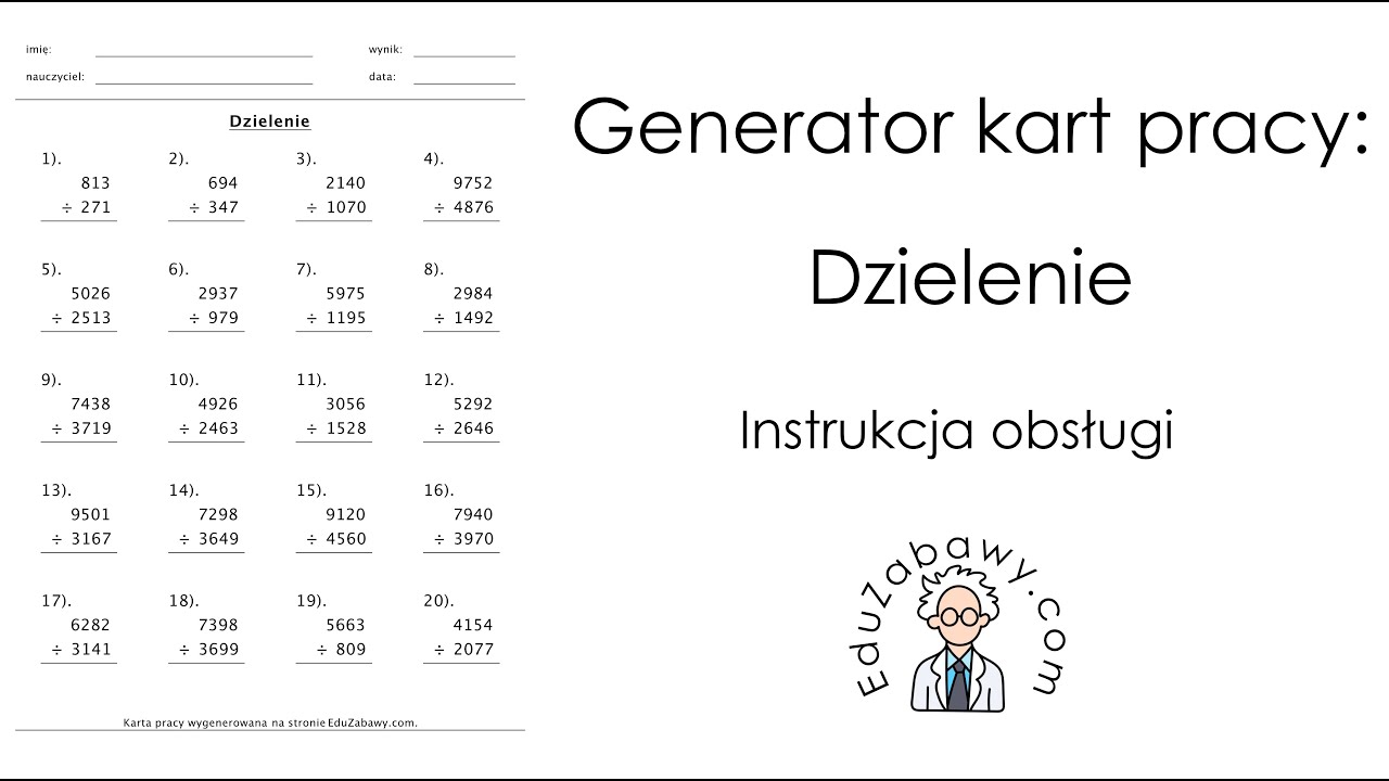 Dzielenie Z Resztą Klasa 4 Zadania Do Druku
