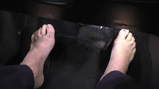 Driving barefoot on the Northern State Pkwy in Nassau County NY April 17th 2023.