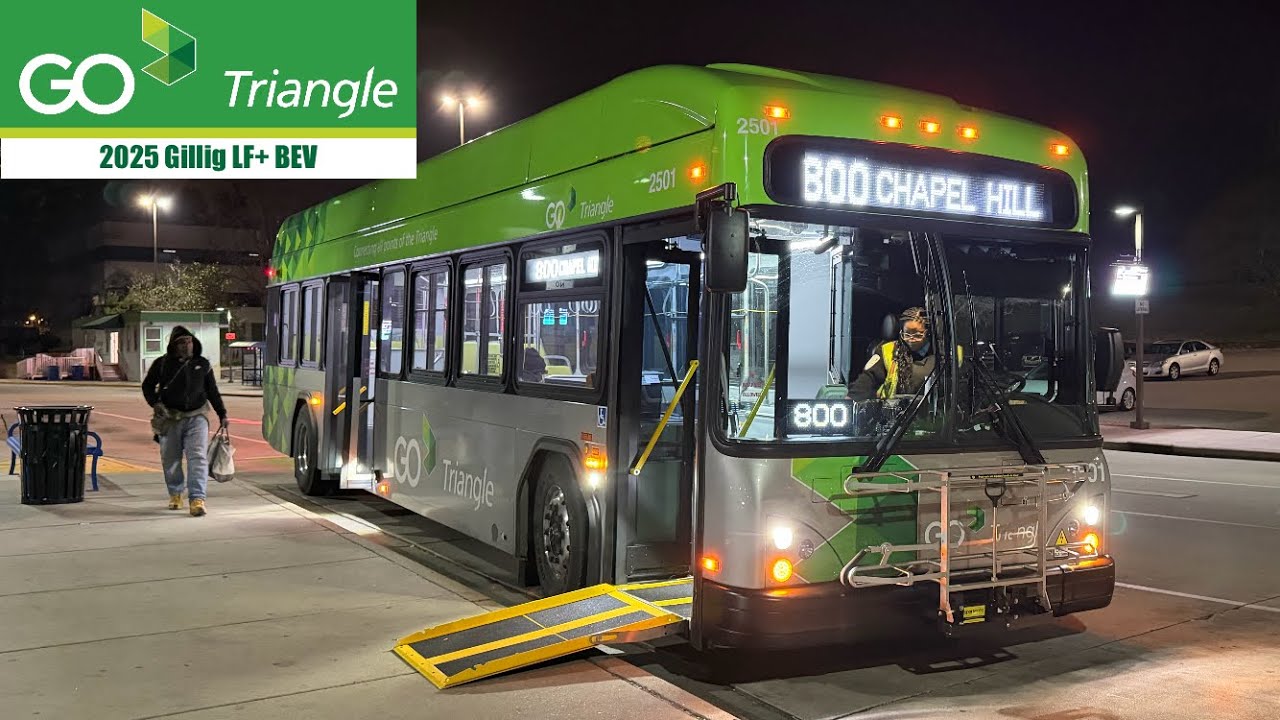 NEW! GoTriangle: 2025 Gillig LF+ BEV on Route 800
