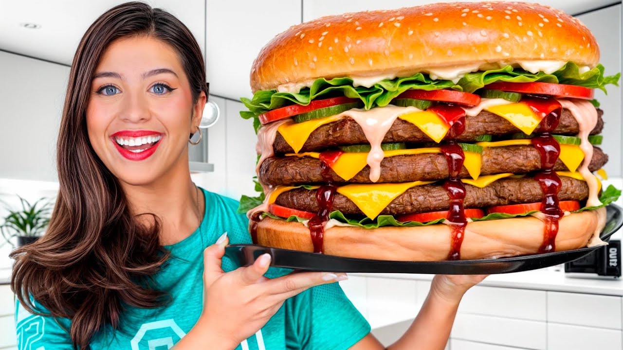 HICE UNA HAMBURGUESA GIGANTE