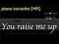 [Piano karaoke] YOU RAISE ME UP (key of D) with sheets for solo