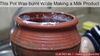 How to Clean Burnt Clay Pots | How to Clean Clay Pots After Cooking | Cleaning Clay Pot Step by Step