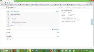IdeOne - Basic usage and compilation errors