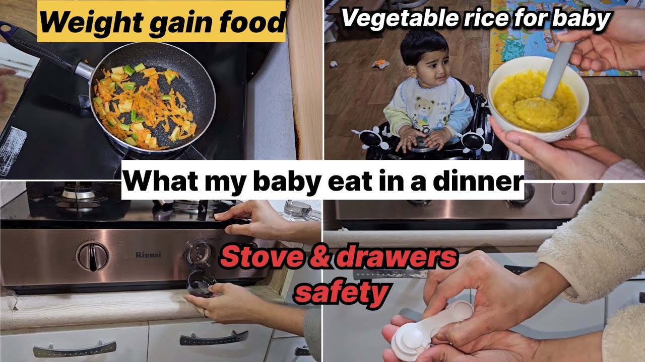What my baby eat in a dinner vegetable rice/khichri baby weight