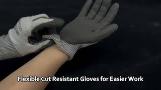 Information ANSI A4 Cut Resistant Work Gloves | Touchscreen Dexterity for Construction & Warehouse Work Guide